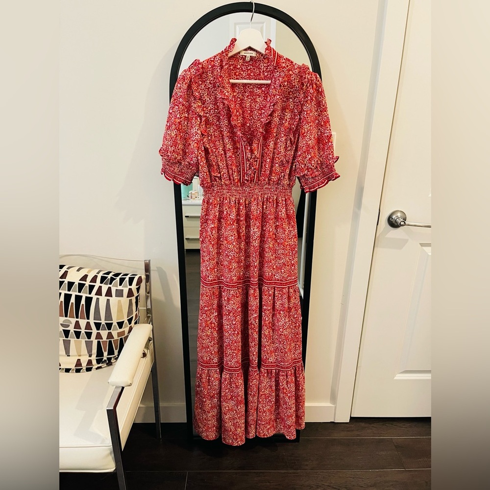 Floral Red Maxi Dress